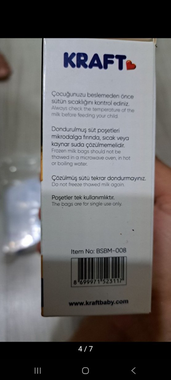 Kraft 25'li Emzirme Pedi Beyaz Gri - Görsel 4