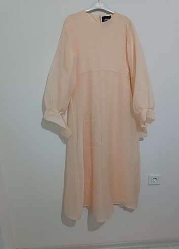 Suud Collection Somon rengi Tesettür Elbise