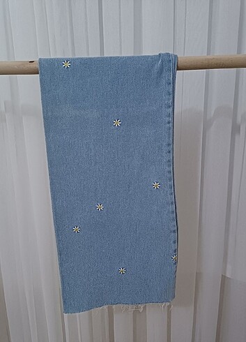 Mavi Jeans Papatya desenli bol paça kot pantolon