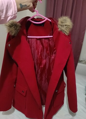 s Beden kırmızı Renk #kaban #palto