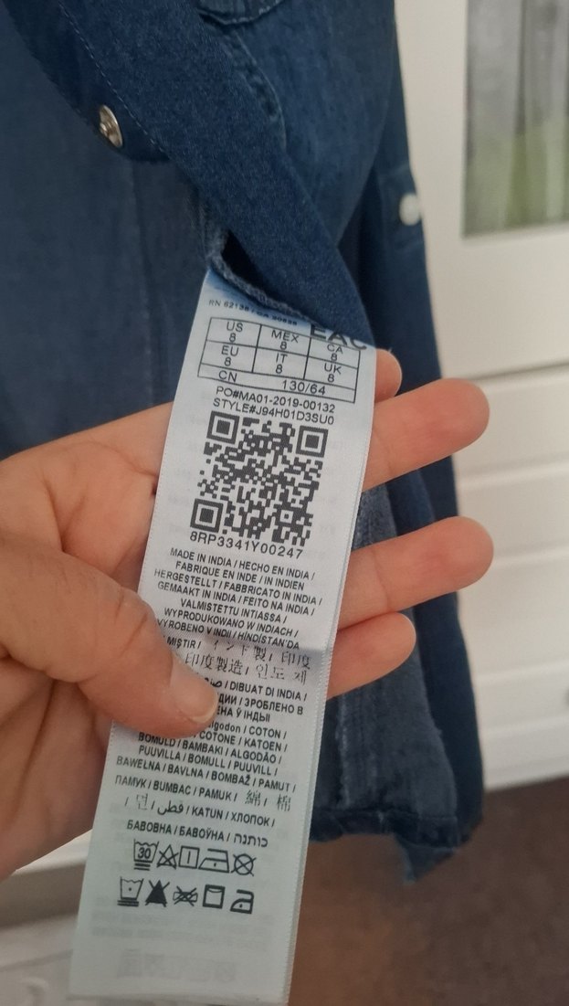 Düğmeli Mavi Denim KIZ çocuk Gömlek - Görsel 4