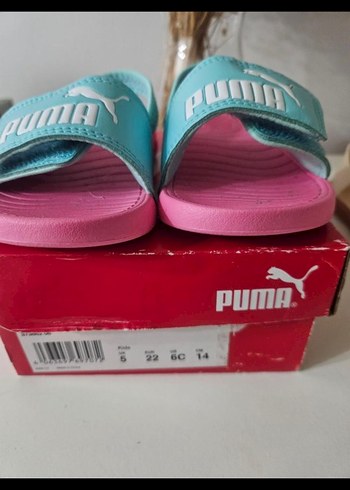 Puma Kız Çocuk Pembe Mavi Terlik - Görsel 2