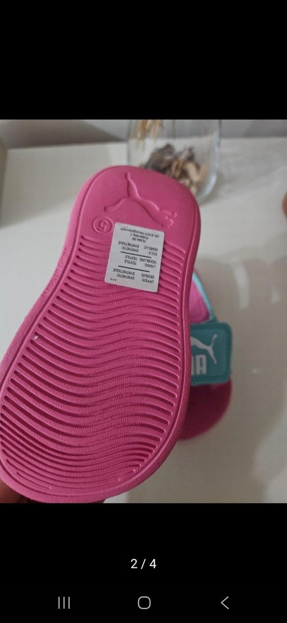 Puma Kız Çocuk Pembe Mavi Terlik - Görsel 3