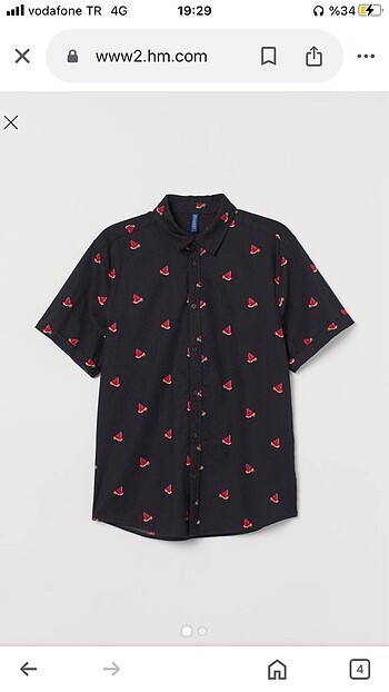 H&M Karpuz Desenli Gömlek