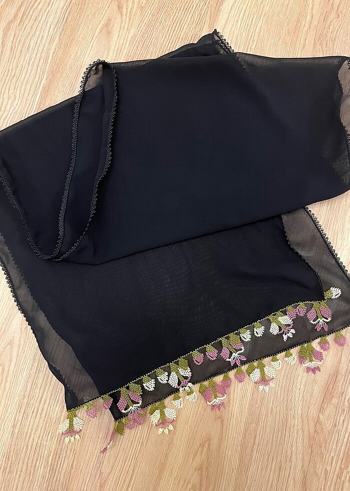 İğne oyası şal - Görsel 2