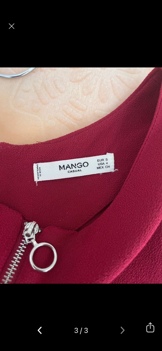 Bordo Kolsuz Midi Elbise Fermuarlı - Görsel 3