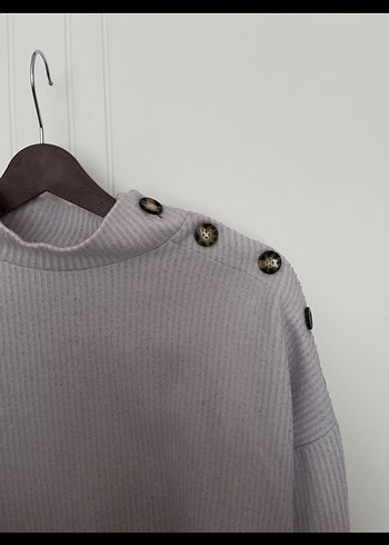 Boğazlı Kadın Kazak lila renkte - Görsel 2