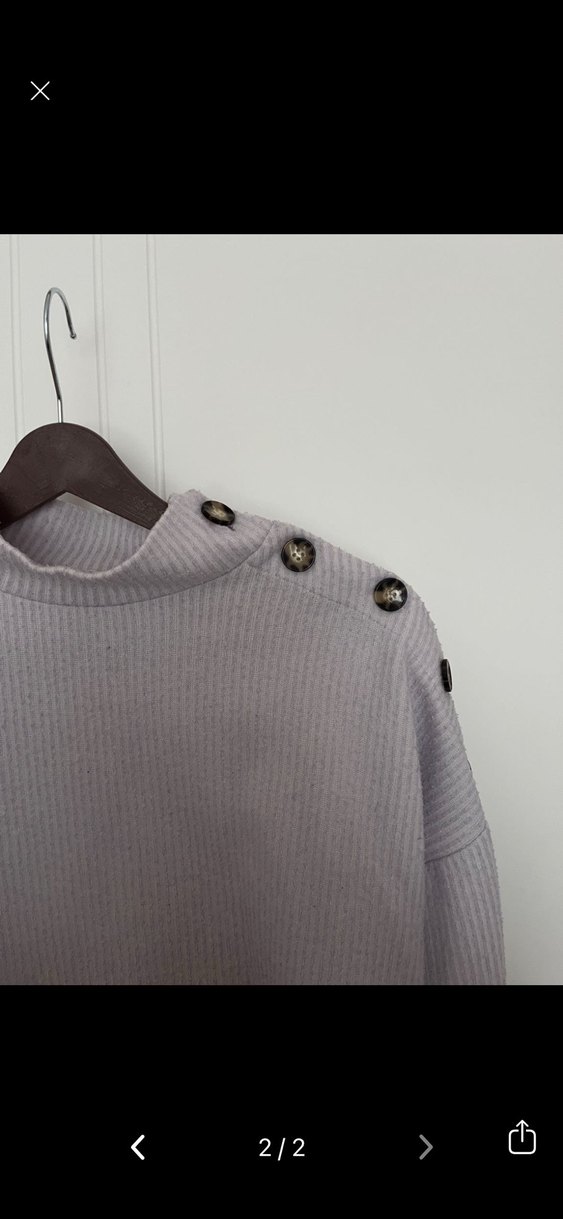 Boğazlı Kadın Kazak lila renkte - Görsel 2