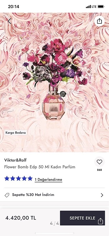  Beden Renk Viktor&Rolf Flowerbomb Parfüm 50 ml