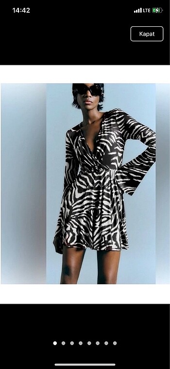 zara Zebra desenli elbise, kumaş mini etek,flare jean ve kumaş p