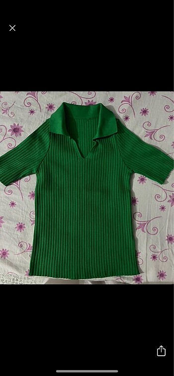 Yesil yakali bluz