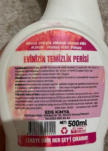  Beden Pericet Genel Temizleyici Sıvı