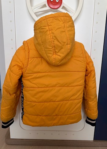 8 Yaş Beden Sarı Fermuarlı Erkek Çocuk Mont