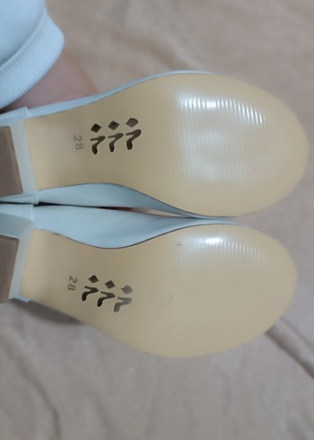 Kız Çocuk Beyaz Tokalı topuklu ayakkabı - Görsel 3