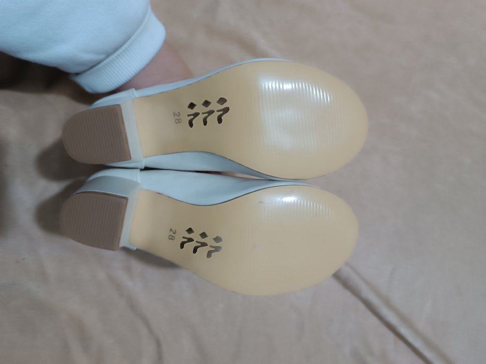 Kız Çocuk Beyaz Tokalı topuklu ayakkabı - Görsel 3