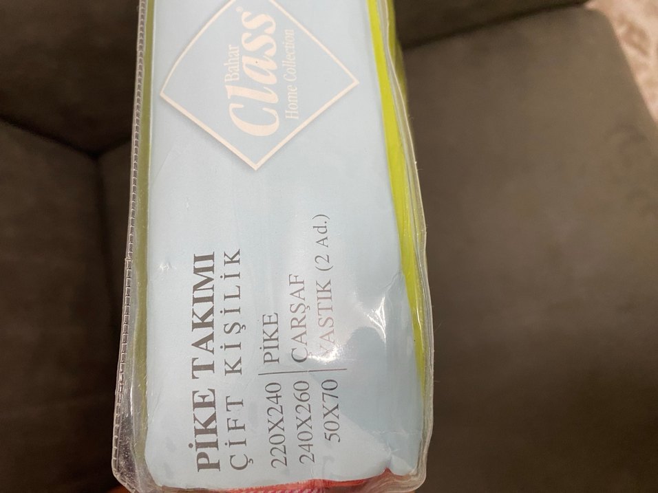 Pembe Çiçek ve Ekose Desenli Pike Takımı - Görsel 2