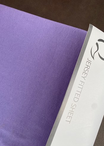 Mor Pastel Baskılı Penye Lastikli Çarşaf - Görsel 4