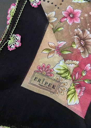 Çiçek Desenli iğne oyalı yazma - Görsel 2