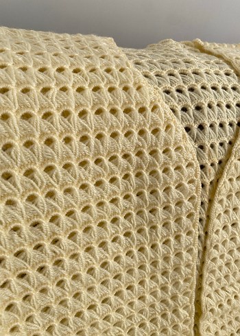 Bej Örgü Bohem Kadın Yelek - Görsel 2