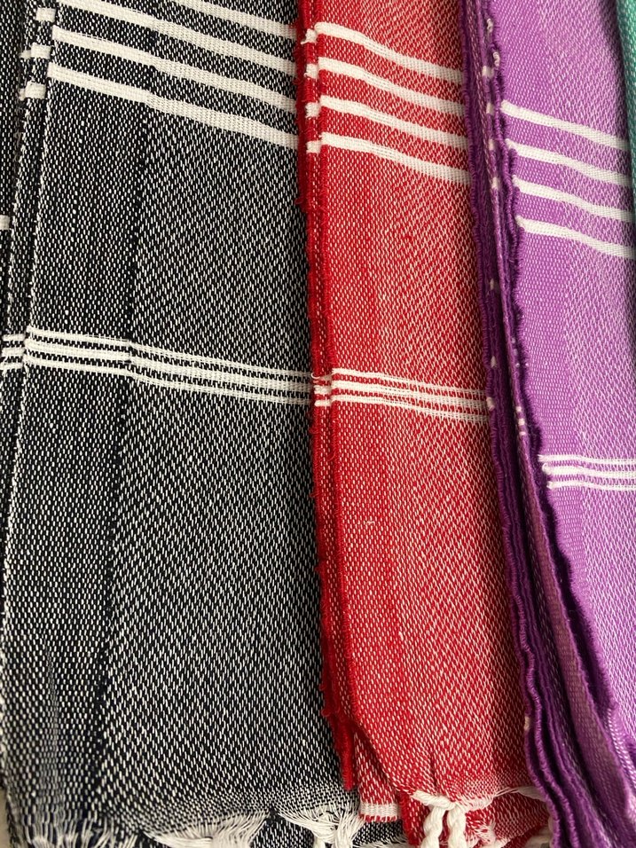 Çizgili Çok Renkli Bohem Peştamal Seti - Görsel 2