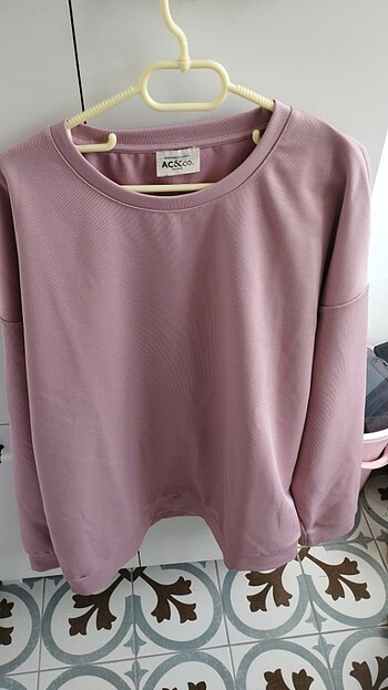 l Beden Altınyıldız oversize gül kurusu sweatshirt