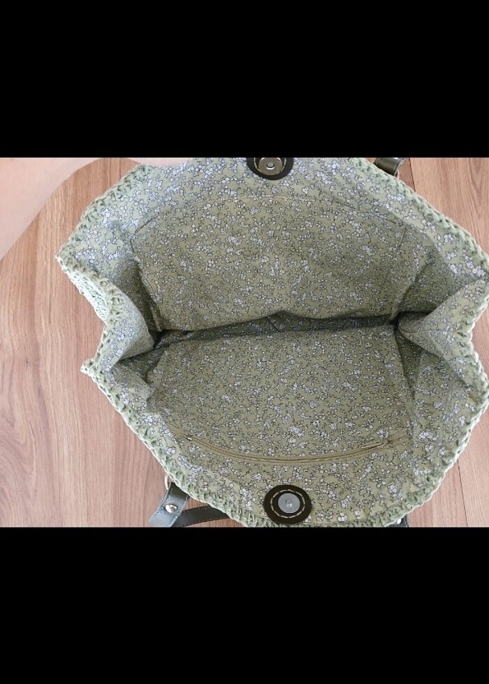 Kağıt ip örgü askılı çanta  - Görsel 2