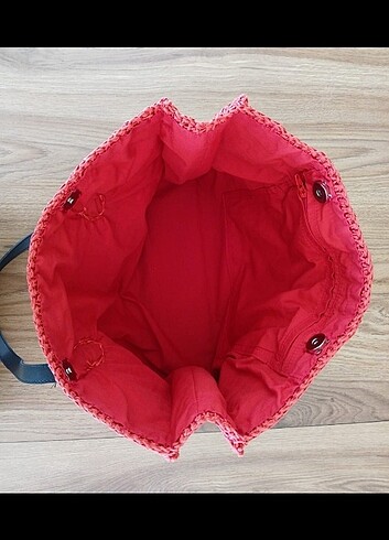 Kağıt ip örgü askılı çanta  - Görsel 3