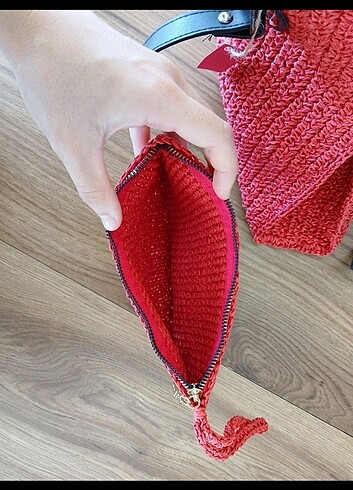 Kağıt ip örgü askılı çanta  - Görsel 6