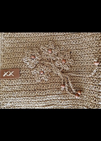 Kağıt ip örgü askılı çanta - Görsel 2