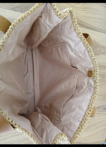 Kağıt ip örgü askılı çanta - Görsel 3