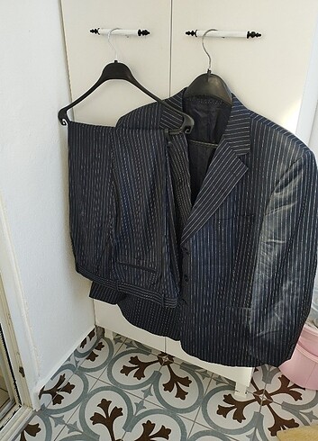 Ramsey 56 /drop 6 lacivert çizgili takım elbise - Görsel 2