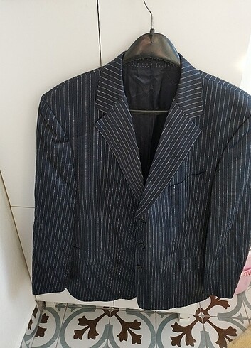 Ramsey 56 /drop 6 lacivert çizgili takım elbise - Görsel 4