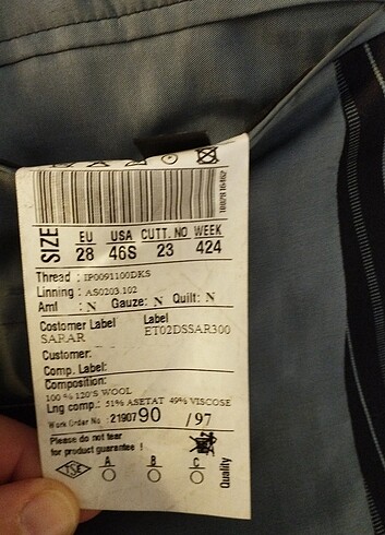 Sarar Guabello 56/ drop 6 takım ceket - Görsel 2