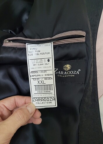 2xl Beden Zaragoza 2xl erkek kapüşonlu kaban 