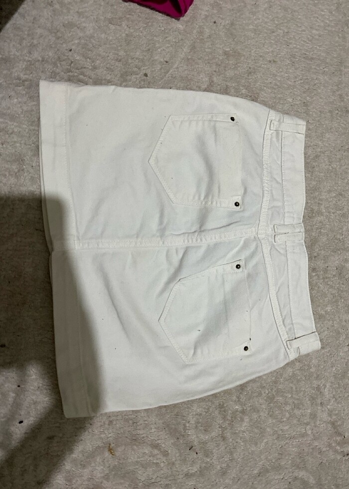 Beyaz kot etek - Görsel 2