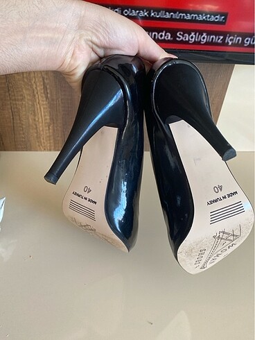 40 Beden siyah Renk Siyah stiletto