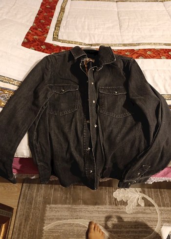 Siyah Düğmeli Kadın Denim Ceket
