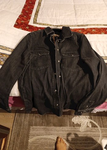 4moms Siyah Düğmeli Kadın Denim Ceket
