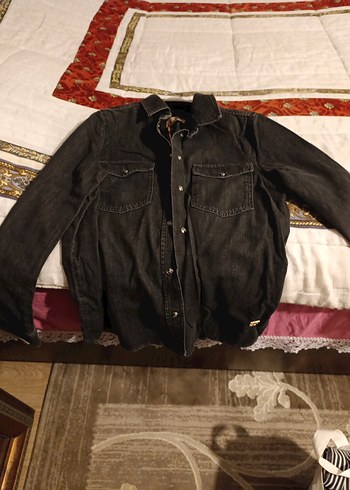 s Beden Siyah Düğmeli Kadın Denim Ceket