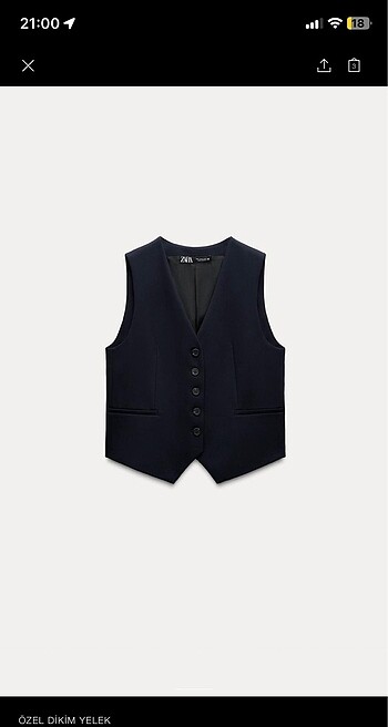 xs Beden Zara yelek