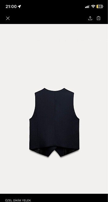 xs Beden siyah Renk Zara yelek