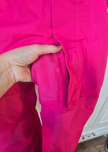 9 Yaş Beden pembe Renk kız çocuk 9-10 yaş Fermuarlı Pembe Kayak Tulumu