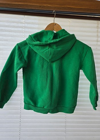 6 Yaş Beden yeşil Renk Erkek Çocuk Yeşil Fermuarlı Sweatshirt