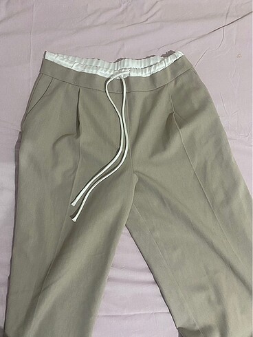 Zara Zara çift bel bantlı wide leg pantolon