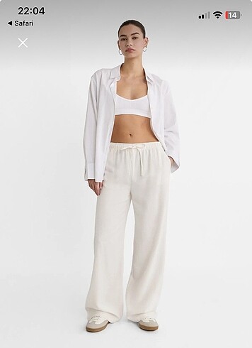 Stradivarius Keten Pantolon