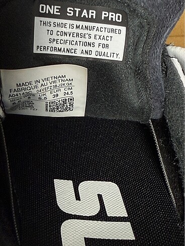 39 Beden Converse 39 numara