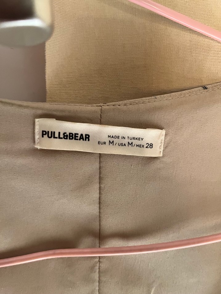 Bej Çizgili Keten Mini Yelek - Görsel 3