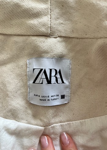 Beyaz denim Midi Kadın Ceket - Görsel 4