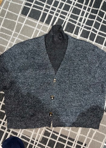 Gri Örgü Kadın Hırka ve kazak beraber - Görsel 2