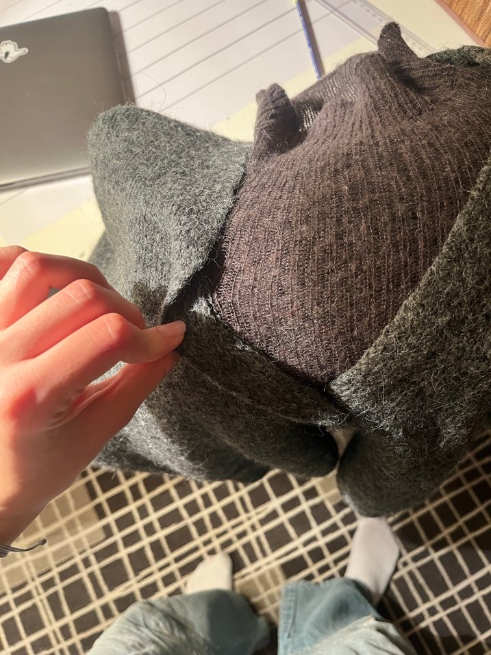 Gri Örgü Kadın Hırka ve kazak beraber - Görsel 5